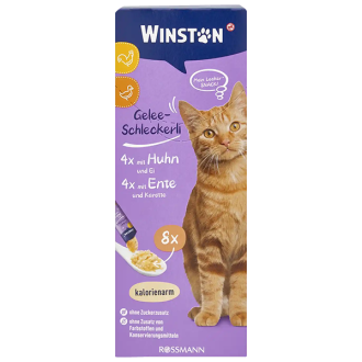 بستنی گربه وینستون با طعم مرغ و اردک Winston Chicken & Duck بسته 8 عددی